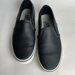 Vans Black Perforated Slip-On Sneakers